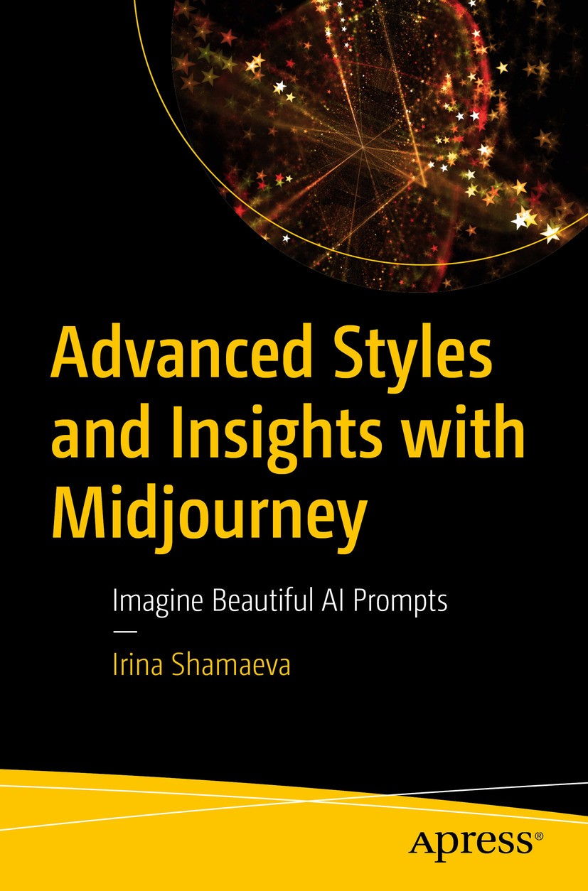 Titlebook: Advanced Styles and Insights with Midjourney; Imagine Beautiful AI Irina Shamaeva Book 2024 The Editor(s) (if applicable) and The Author(s) Titlebook: Advanced Styles and Insights with Midjourney; Imagine Beautiful AI Irina Shamaeva Book 2024 The Editor(s) (if applicable) and The Author(s)