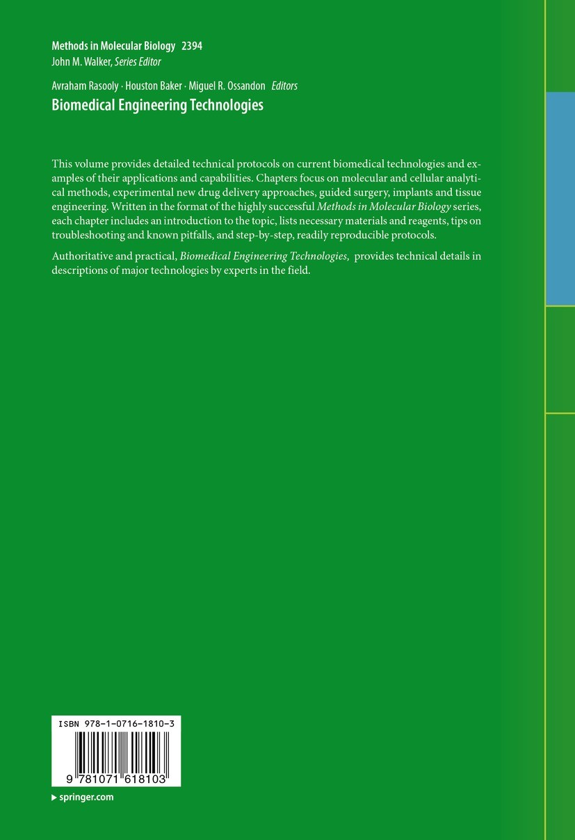 Titlebook: Biomedical Engineering Technologies; Volume 2 Avraham Rasooly,Houston Baker,Miguel R. Ossandon Book 2022 The Editor(s) (if applicable) and Titlebook: Biomedical Engineering Technologies; Volume 2 Avraham Rasooly,Houston Baker,Miguel R. Ossandon Book 2022 The Editor(s) (if applicable) and