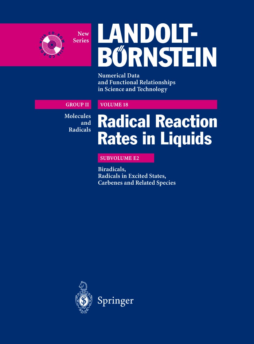 Titlebook: Biradicals, Radicals in Excited States, Carbenes, and Reladte Species; Index of Substances H. Fischer Book 1998Latest edition The Editor(s Titlebook: Biradicals, Radicals in Excited States, Carbenes, and Reladte Species; Index of Substances H. Fischer Book 1998Latest edition The Editor(s
