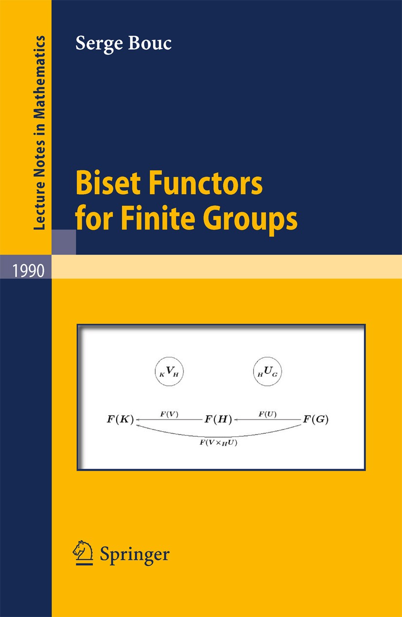 Titlebook: Biset Functors for Finite Groups; Serge Bouc Book 2010 Springer-Verlag Berlin Heidelberg 2010 Prime.Prime number.algebra.biset.endopermuta Titlebook: Biset Functors for Finite Groups; Serge Bouc Book 2010 Springer-Verlag Berlin Heidelberg 2010 Prime.Prime number.algebra.biset.endopermuta