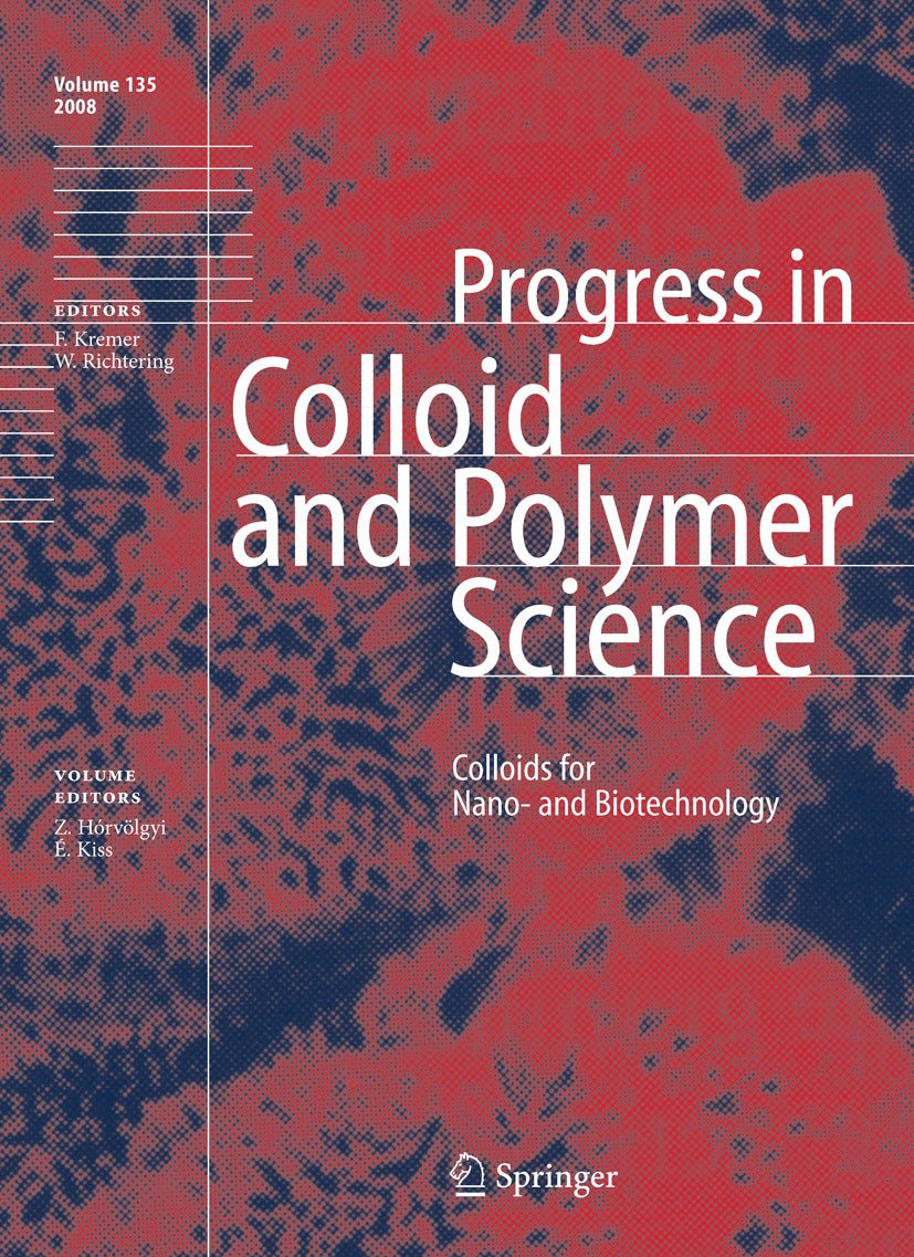 Titlebook: Colloids for Nano- and Biotechnology; Zoltán D. Hórvölgyi,Éva Kiss Conference proceedings 2008 Springer-Verlag Berlin Heidelberg 2008 Coll Titlebook: Colloids for Nano- and Biotechnology; Zoltán D. Hórvölgyi,Éva Kiss Conference proceedings 2008 Springer-Verlag Berlin Heidelberg 2008 Coll