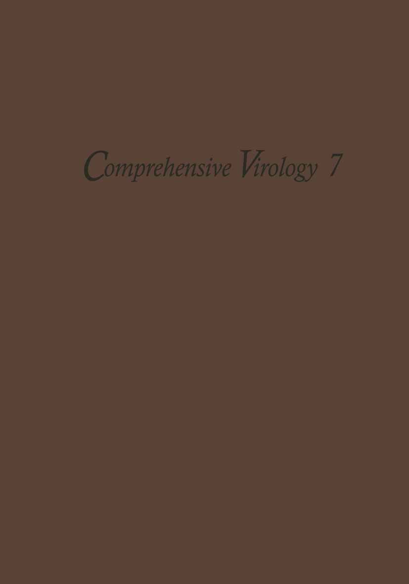 Titlebook: Comprehensive Virology; 7 Reproduction: Bact Heinz Fraenkel-Conrat,Robert R. Wagner Book 1977 Plenum Press, New York 1977 genetics.molecula Titlebook: Comprehensive Virology; 7 Reproduction: Bact Heinz Fraenkel-Conrat,Robert R. Wagner Book 1977 Plenum Press, New York 1977 genetics.molecula