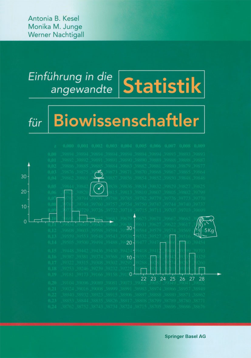 Titlebook: Einführung in die angewandte Statistik für Biowissenschaftler; Antonia B. Kesel,Monika M. Junge,Werner Nachtigall Textbook 1999 Springer B Titlebook: Einführung in die angewandte Statistik für Biowissenschaftler; Antonia B. Kesel,Monika M. Junge,Werner Nachtigall Textbook 1999 Springer B