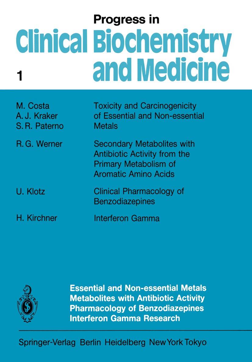 Titlebook: Essential and Non-Essential Metals Metabolites with Antibiotic Activity Pharmacology of Benzodiazepi; M. Costa,H. Kirchner,W. Werner Confe Titlebook: Essential and Non-Essential Metals Metabolites with Antibiotic Activity Pharmacology of Benzodiazepi; M. Costa,H. Kirchner,W. Werner Confe