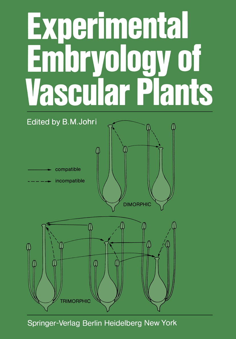 Titlebook: Experimental Embryology of Vascular Plants; Brij Mohan Johri Book 1982 Springer-Verlag Berlin Heidelberg 1982 Embryo.Embryologie.Gefässpfl Titlebook: Experimental Embryology of Vascular Plants; Brij Mohan Johri Book 1982 Springer-Verlag Berlin Heidelberg 1982 Embryo.Embryologie.Gefässpfl
