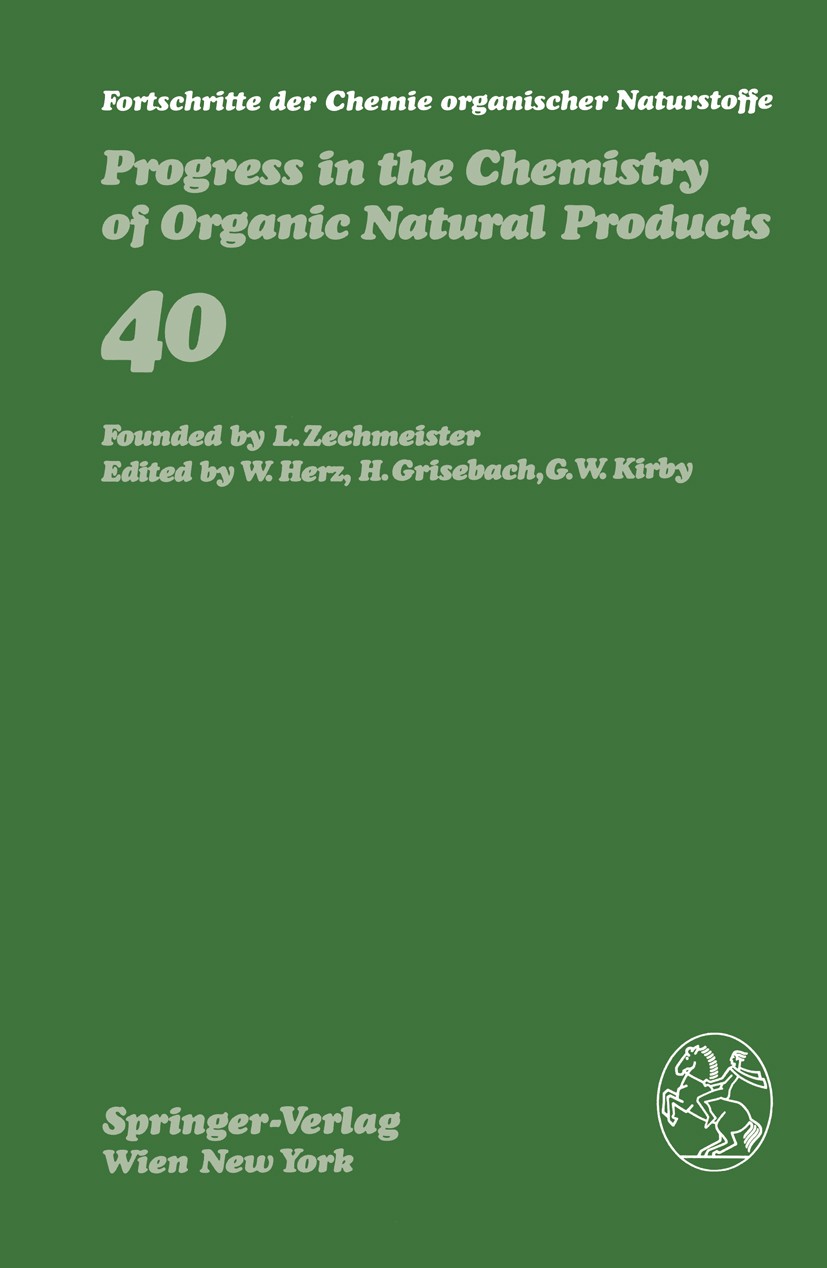 Titlebook: Fortschritte der Chemie organischer Naturstoffe / Progress in the Chemistry of Organic Natural Produ; P. A. Cadby,R. G. Cooke,Ch. Tamm,W. Titlebook: Fortschritte der Chemie organischer Naturstoffe / Progress in the Chemistry of Organic Natural Produ; P. A. Cadby,R. G. Cooke,Ch. Tamm,W.