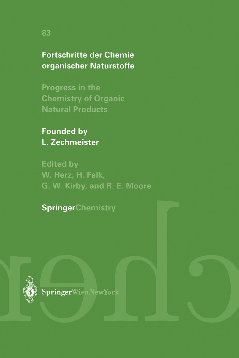 Titlebook: Fortschritte der Chemie organischer Naturstoffe; Progress in the Chem R. D. H. Murray,W. Herz,H. Falk,R. E. Moore Book 2002 Springer-Verlag Titlebook: Fortschritte der Chemie organischer Naturstoffe; Progress in the Chem R. D. H. Murray,W. Herz,H. Falk,R. E. Moore Book 2002 Springer-Verlag