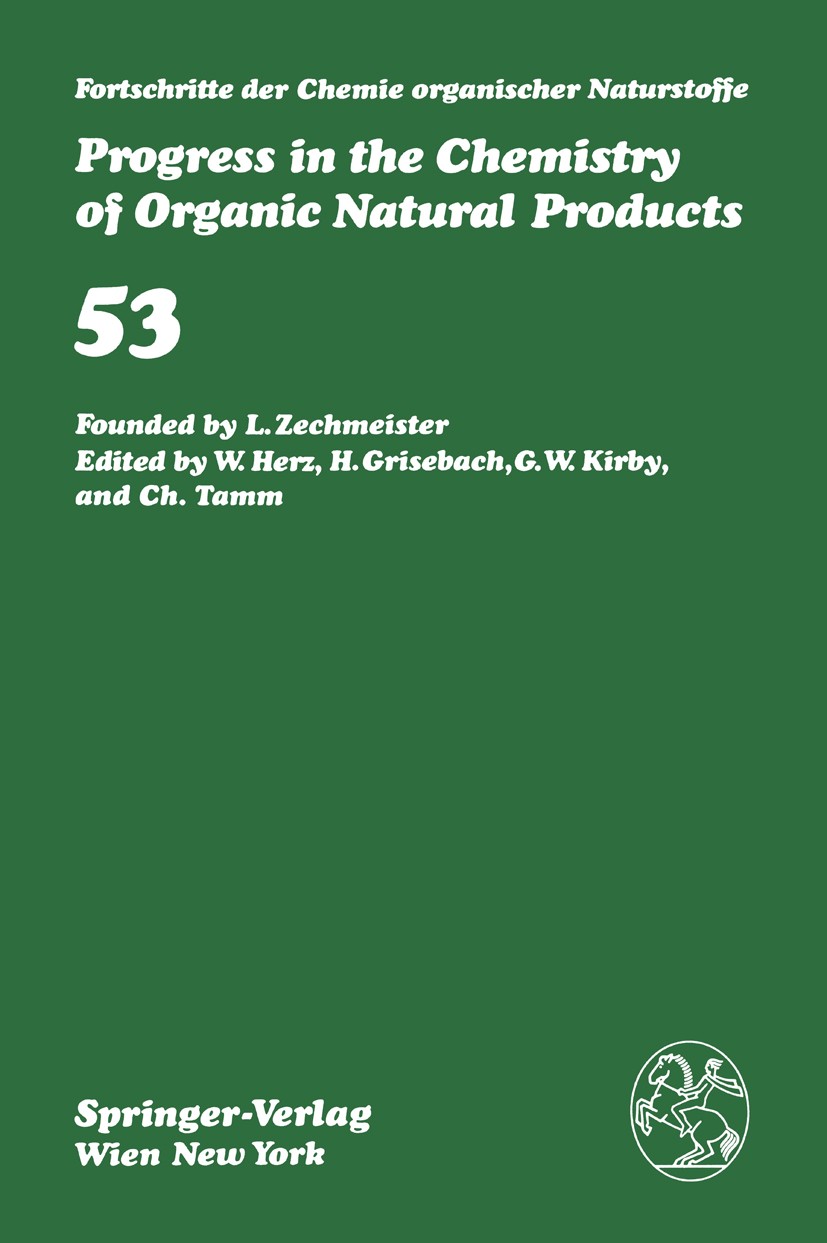 Titlebook: Fortschritte der Chemie organischer Naturstoffe / Progress in the Chemistry of Organic Natural Produ; L. F. Alves,A. Chimiak,T. Nomura,W. Titlebook: Fortschritte der Chemie organischer Naturstoffe / Progress in the Chemistry of Organic Natural Produ; L. F. Alves,A. Chimiak,T. Nomura,W.