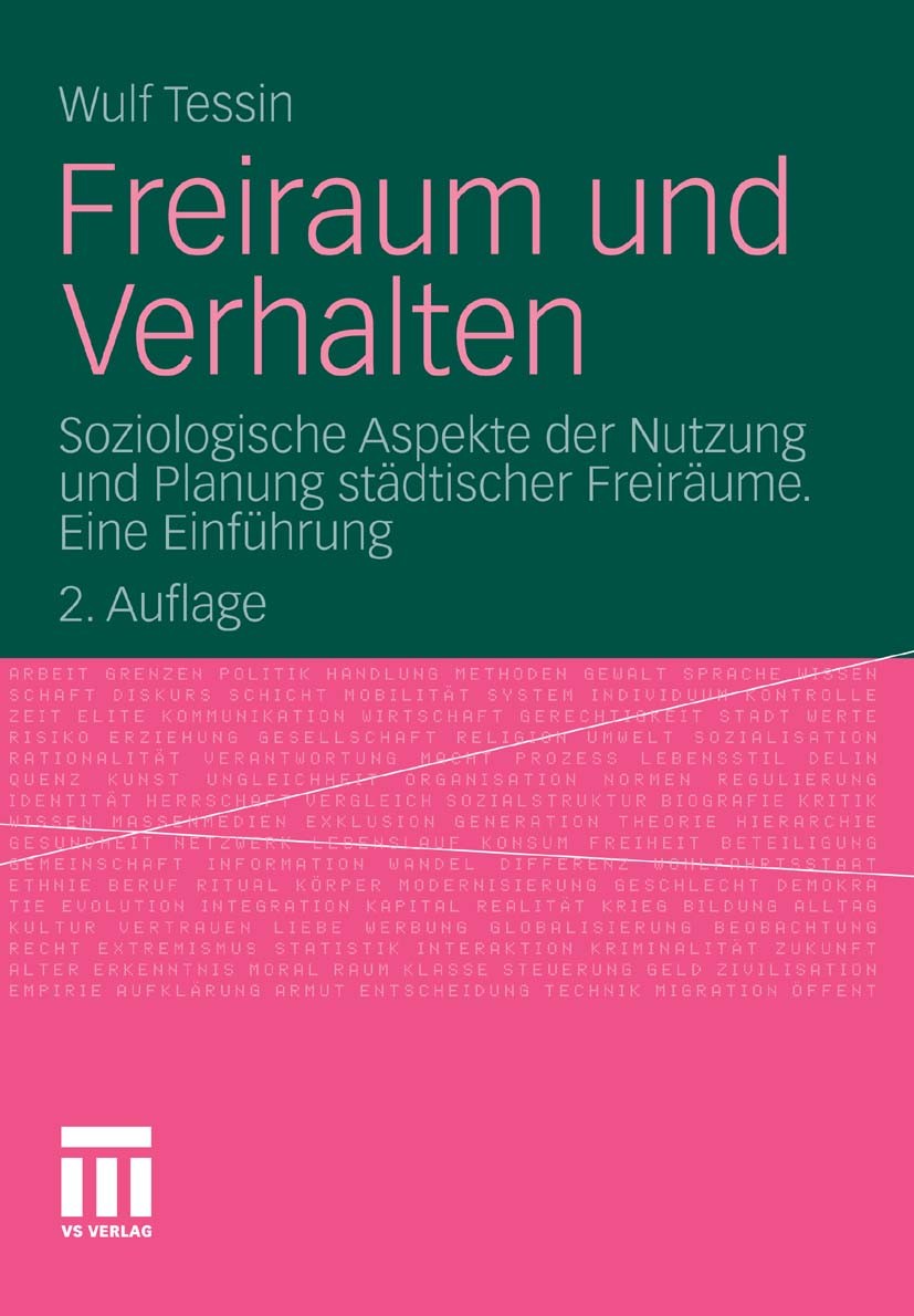 Titlebook: Freiraum und Verhalten; Soziologische Aspekt Wulf Tessin Book 2011Latest edition VS Verlag für Sozialwissenschaften | Springer Fachmedien W Titlebook: Freiraum und Verhalten; Soziologische Aspekt Wulf Tessin Book 2011Latest edition VS Verlag für Sozialwissenschaften | Springer Fachmedien W