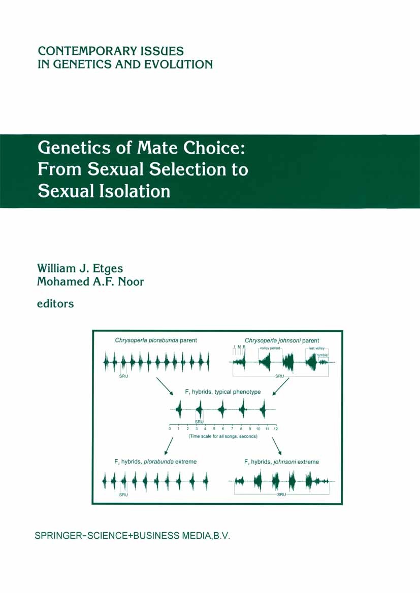 Titlebook: Genetics of Mate Choice: From Sexual Selection to Sexual Isolation; W. J. Etges,M. A. F. Noor Book 2002 Springer Science+Business Media Do Titlebook: Genetics of Mate Choice: From Sexual Selection to Sexual Isolation; W. J. Etges,M. A. F. Noor Book 2002 Springer Science+Business Media Do