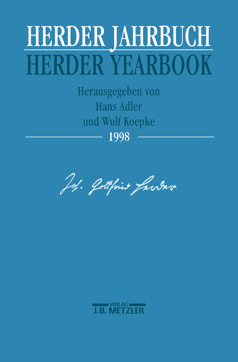 Titlebook: Herder Jahrbuch / Herder Yearbook 1998; Hans Adler,Wulf Koepke,Samson B. Knoll Book 19981st edition Springer-Verlag GmbH Deutschland, ein Titlebook: Herder Jahrbuch / Herder Yearbook 1998; Hans Adler,Wulf Koepke,Samson B. Knoll Book 19981st edition Springer-Verlag GmbH Deutschland, ein