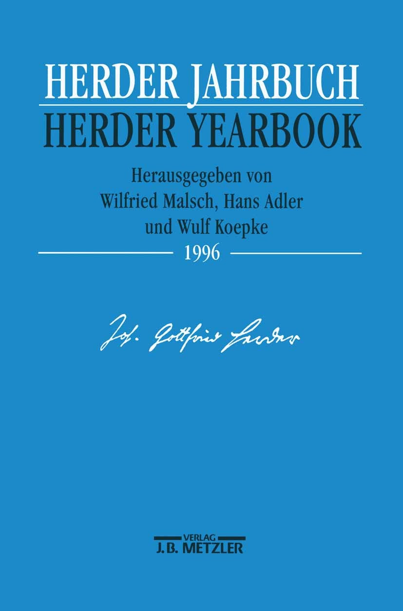 Titlebook: Herder-Jahrbuch / Herder Yearbook 1996; Wilfried Malsch,Hans Adler,Wulf Koepke Book 19971st edition Springer-Verlag GmbH Deutschland, ein Titlebook: Herder-Jahrbuch / Herder Yearbook 1996; Wilfried Malsch,Hans Adler,Wulf Koepke Book 19971st edition Springer-Verlag GmbH Deutschland, ein