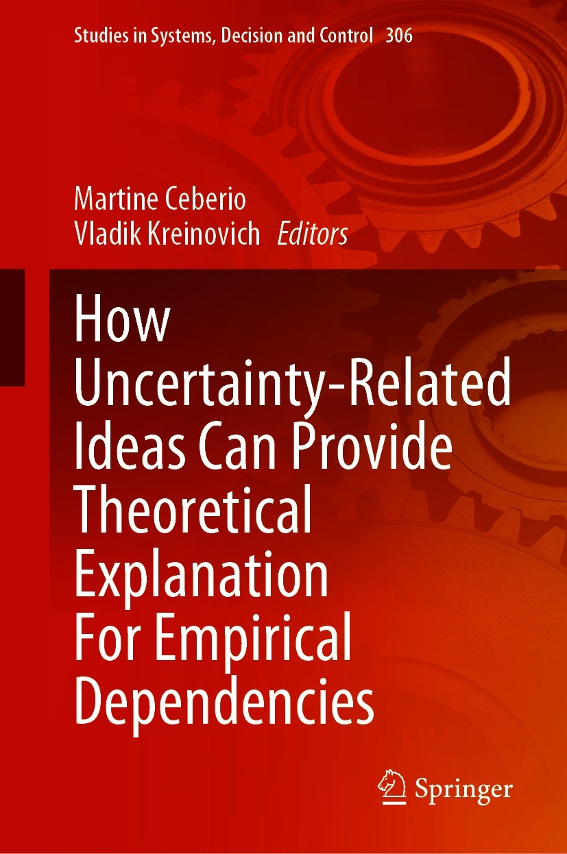 Titlebook: How Uncertainty-Related Ideas Can Provide Theoretical Explanation For Empirical Dependencies; Martine Ceberio,Vladik Kreinovich Book 2021 Titlebook: How Uncertainty-Related Ideas Can Provide Theoretical Explanation For Empirical Dependencies; Martine Ceberio,Vladik Kreinovich Book 2021