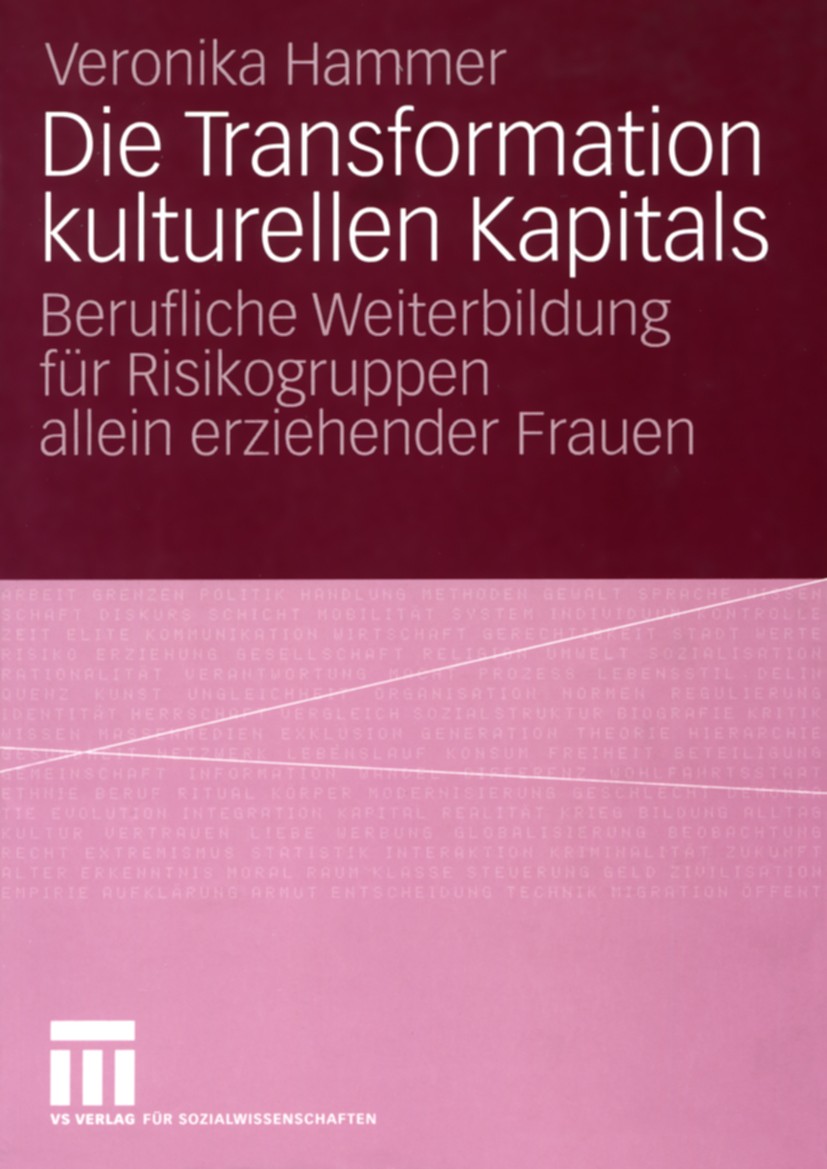 Titlebook: Die Transformation kulturellen Kapitals; Berufliche Weiterbil Veronika Hammer Book 2004 VS Verlag für Sozialwissenschaften/GWV Fachverlage Titlebook: Die Transformation kulturellen Kapitals; Berufliche Weiterbil Veronika Hammer Book 2004 VS Verlag für Sozialwissenschaften/GWV Fachverlage