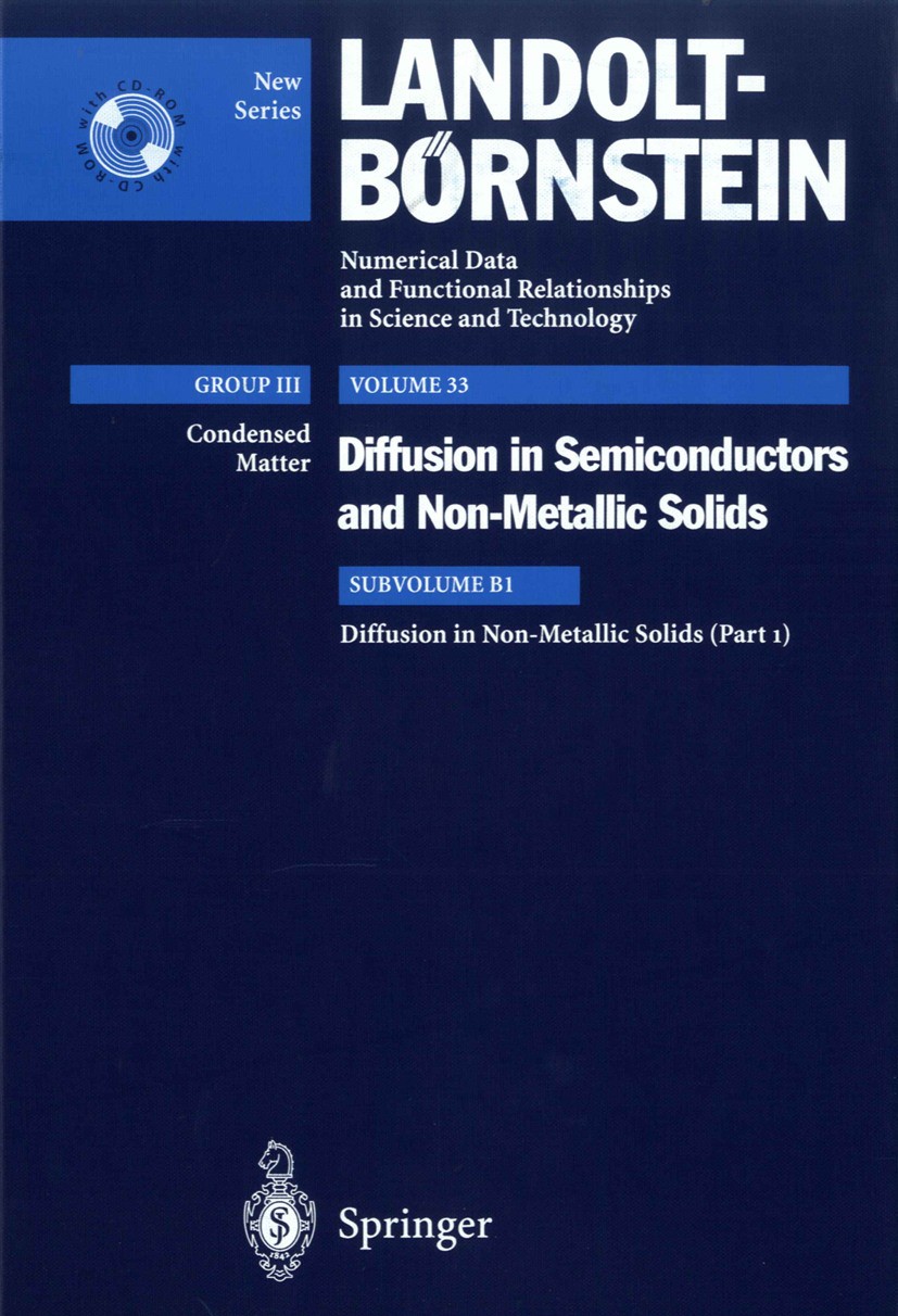 Titlebook: Diffusion in Non-Metallic Solids without Volume Diffusion in Oxides; D. L. Beke Book 1999Latest edition Springer-Verlag Berlin Heidelberg Titlebook: Diffusion in Non-Metallic Solids without Volume Diffusion in Oxides; D. L. Beke Book 1999Latest edition Springer-Verlag Berlin Heidelberg