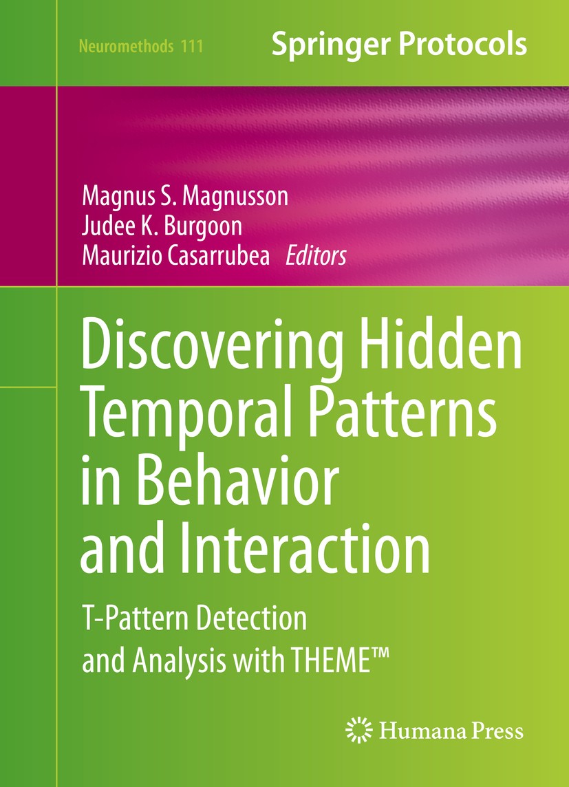 Titlebook: Discovering Hidden Temporal Patterns in Behavior and Interaction; T-Pattern Detection Magnus S. Magnusson,Judee K. Burgoon,Maurizio Casa B Titlebook: Discovering Hidden Temporal Patterns in Behavior and Interaction; T-Pattern Detection Magnus S. Magnusson,Judee K. Burgoon,Maurizio Casa B