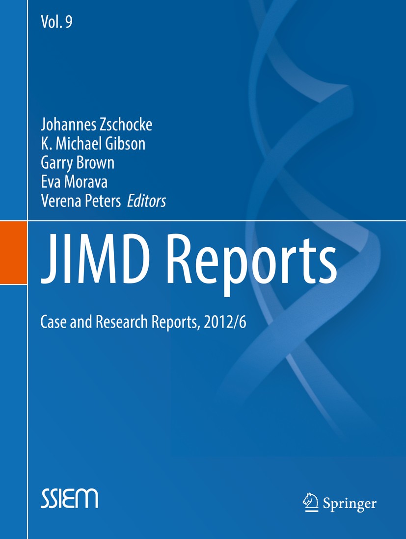 Titlebook: JIMD Reports - Case and Research Reports, 2012/6; Johannes Zschocke (Editors-in-Chief),K. Michael Gi Book 2013 SSIEM and Springer-Verlag B Titlebook: JIMD Reports - Case and Research Reports, 2012/6; Johannes Zschocke (Editors-in-Chief),K. Michael Gi Book 2013 SSIEM and Springer-Verlag B