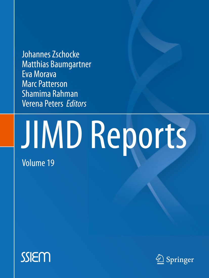 Titlebook: JIMD Reports, Volume 19; Johannes Zschocke,Matthias Baumgartner,Verena Pete Book 2015 SSIEM and Springer-Verlag Berlin Heidelberg 2015 Men Titlebook: JIMD Reports, Volume 19; Johannes Zschocke,Matthias Baumgartner,Verena Pete Book 2015 SSIEM and Springer-Verlag Berlin Heidelberg 2015 Men