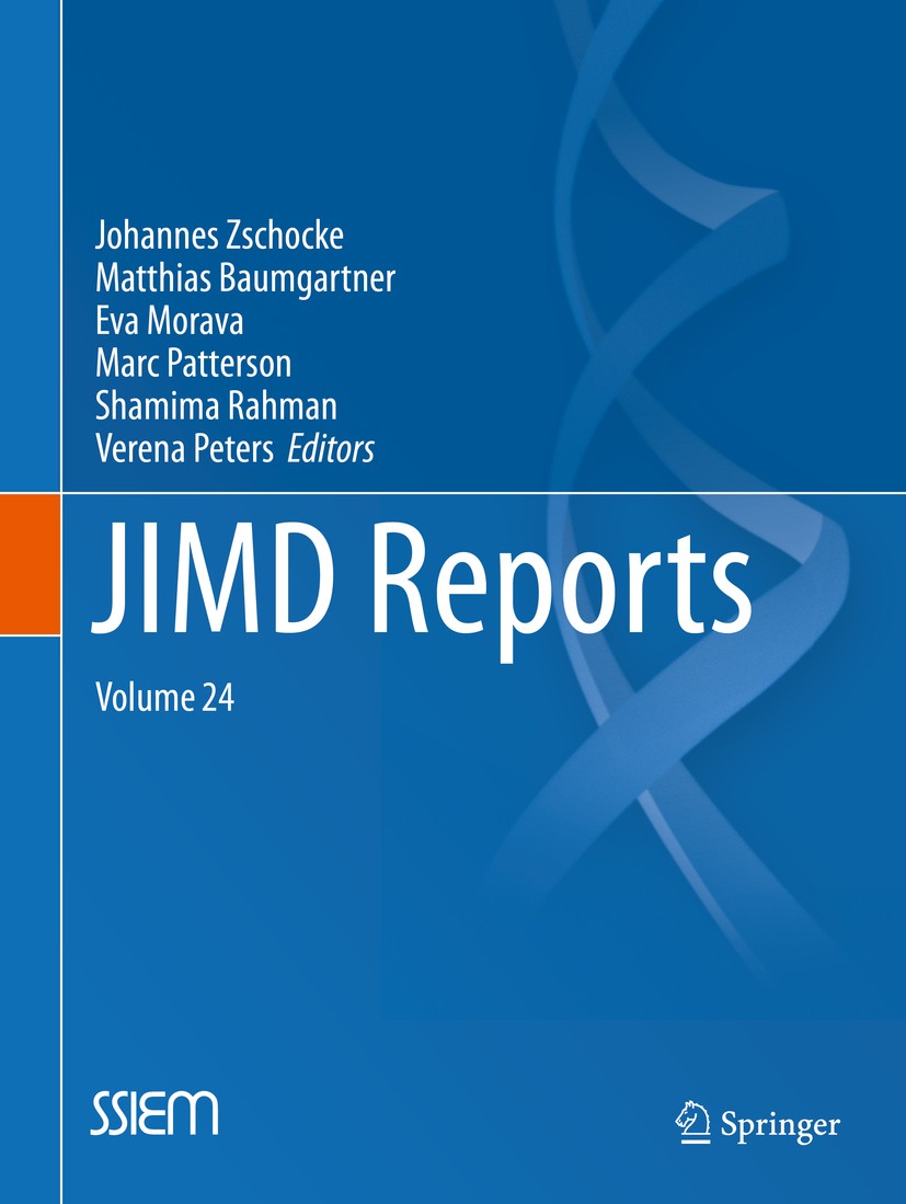 Titlebook: JIMD Reports, Volume 24; Johannes Zschocke,Matthias Baumgartner,Verena Pete Book 2015 SSIEM and Springer-Verlag Berlin Heidelberg 2015 Men Titlebook: JIMD Reports, Volume 24; Johannes Zschocke,Matthias Baumgartner,Verena Pete Book 2015 SSIEM and Springer-Verlag Berlin Heidelberg 2015 Men