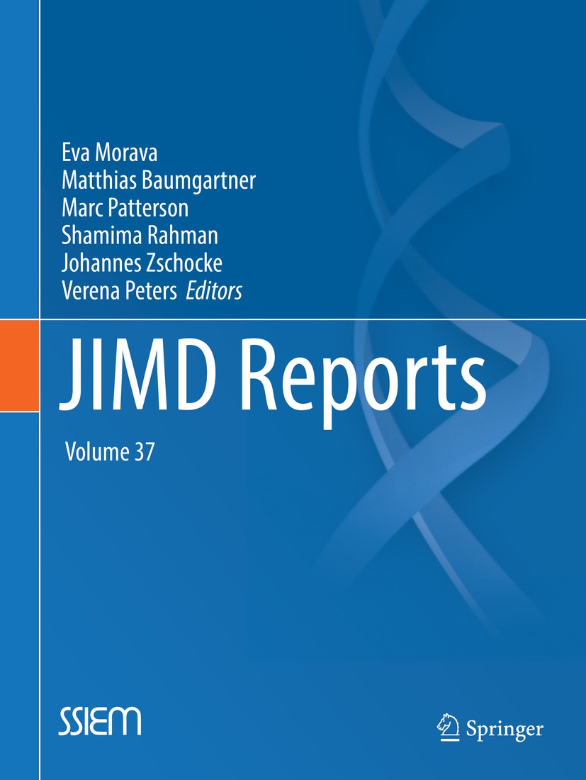 Titlebook: JIMD Reports, Volume 37; Eva Morava,Matthias Baumgartner,Verena Peters Book 2017 Society for the Study of Inborn Errors of Metabolism (SSI Titlebook: JIMD Reports, Volume 37; Eva Morava,Matthias Baumgartner,Verena Peters Book 2017 Society for the Study of Inborn Errors of Metabolism (SSI