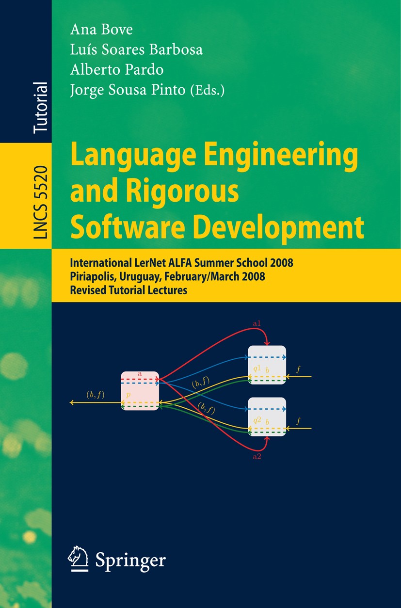Titlebook: Language Engineering and Rigorous Software Development; International LerNet Ana Bove,Luís Soares Barbosa,Jorge Sousa Pinto Textbook 2009 S Titlebook: Language Engineering and Rigorous Software Development; International LerNet Ana Bove,Luís Soares Barbosa,Jorge Sousa Pinto Textbook 2009 S