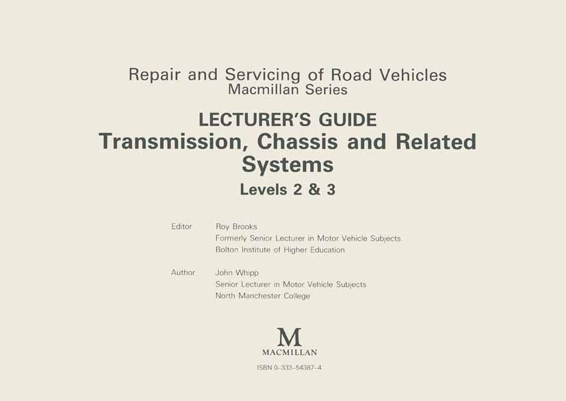Titlebook: Vehicle Mechanical and Electronic Systems; Transmission, Chassi John Whipp,Roy Brooks (Formerly Senior Lecturer in Textbook 1991Latest edit Titlebook: Vehicle Mechanical and Electronic Systems; Transmission, Chassi John Whipp,Roy Brooks (Formerly Senior Lecturer in Textbook 1991Latest edit