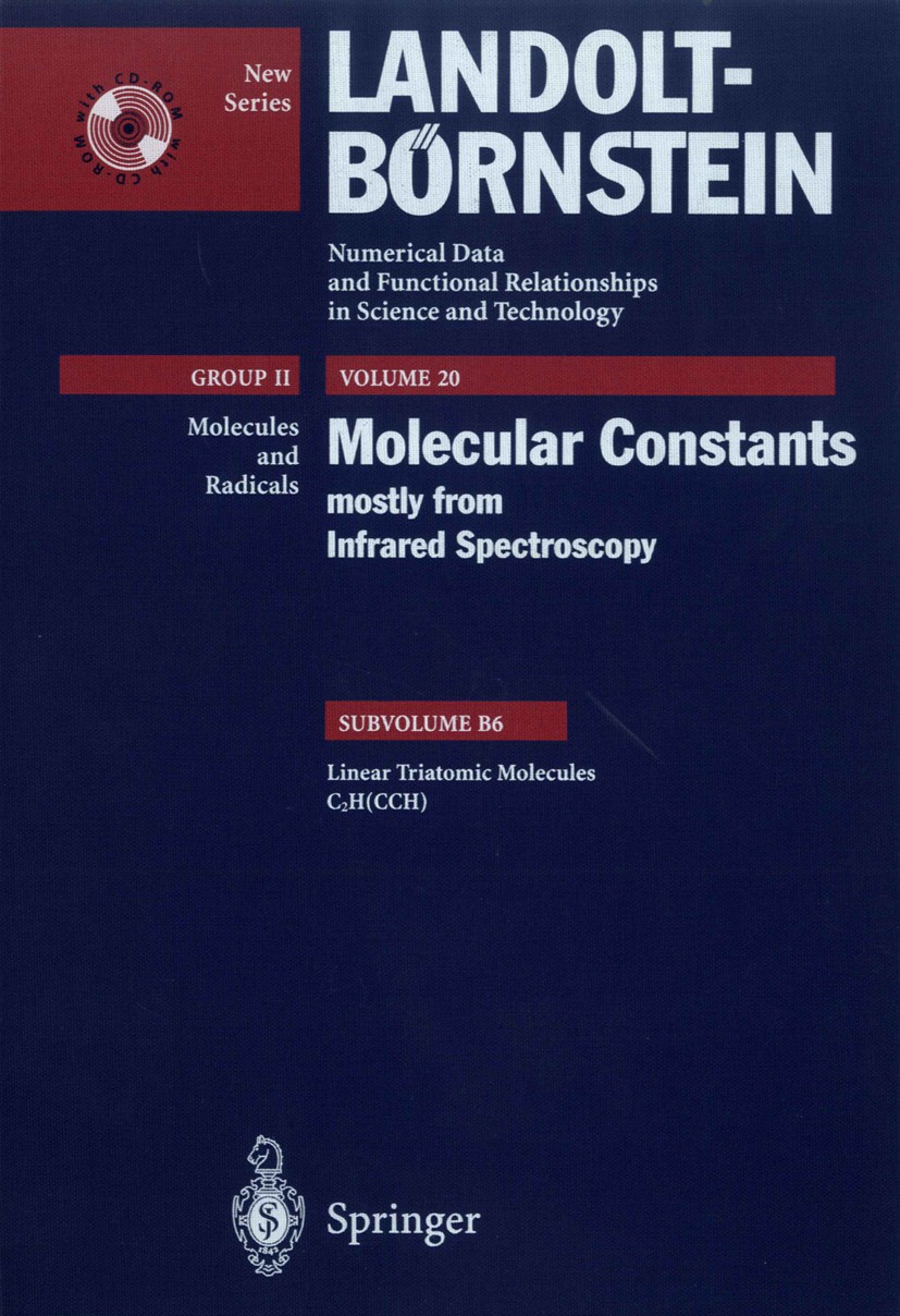 Titlebook: Linear Triatomic Molecules: C2H (CCH); G. Guelachvili Book 2001Latest edition The Editor(s) (if applicable) and The Author(s), under exclu Titlebook: Linear Triatomic Molecules: C2H (CCH); G. Guelachvili Book 2001Latest edition The Editor(s) (if applicable) and The Author(s), under exclu