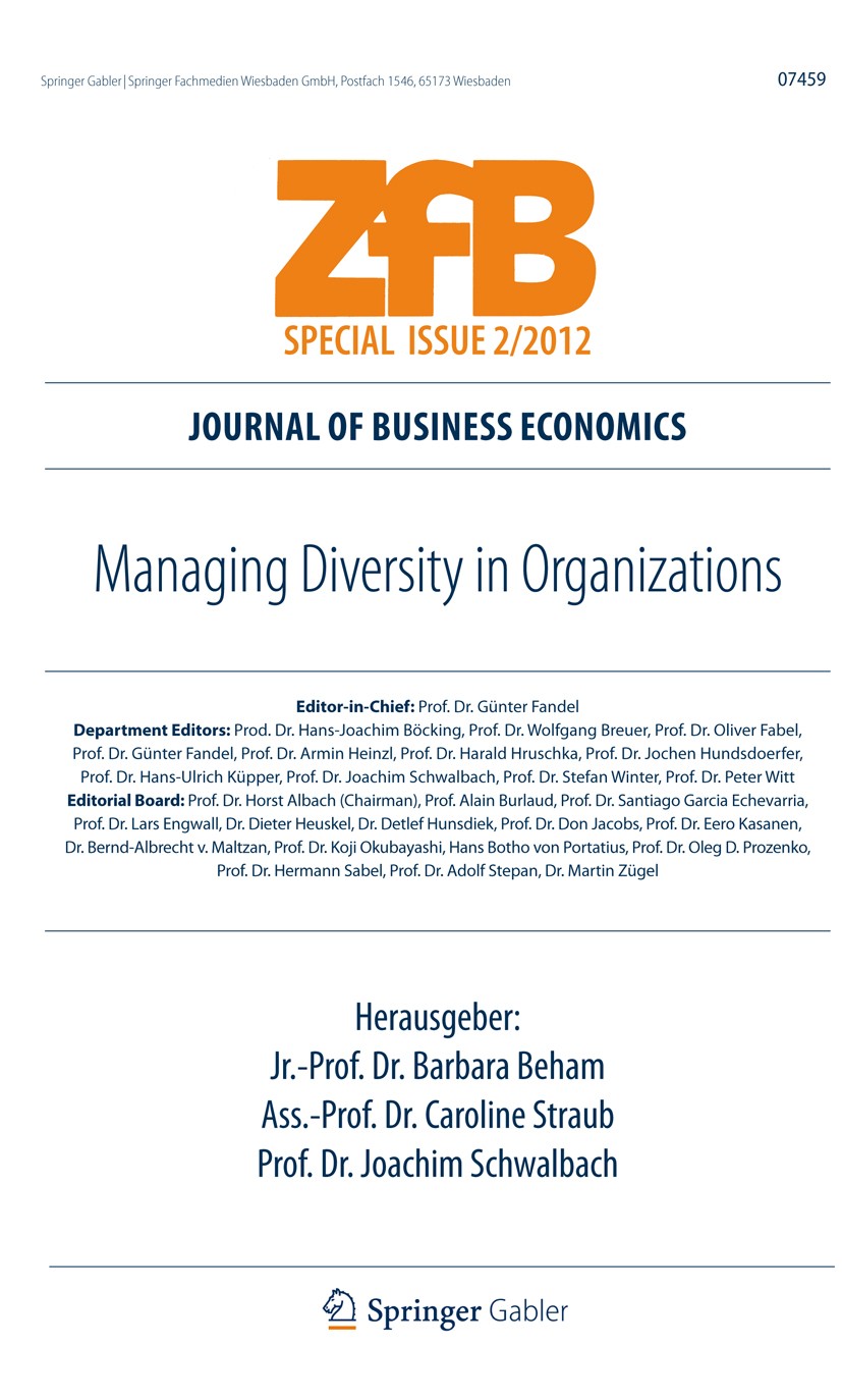 Titlebook: Managing Diversity in Organizations; Barbara Beham,Caroline Straub,Joachim Schwalbach Book 2012 Gabler Verlag | Springer Fachmedien Wiesba Titlebook: Managing Diversity in Organizations; Barbara Beham,Caroline Straub,Joachim Schwalbach Book 2012 Gabler Verlag | Springer Fachmedien Wiesba
