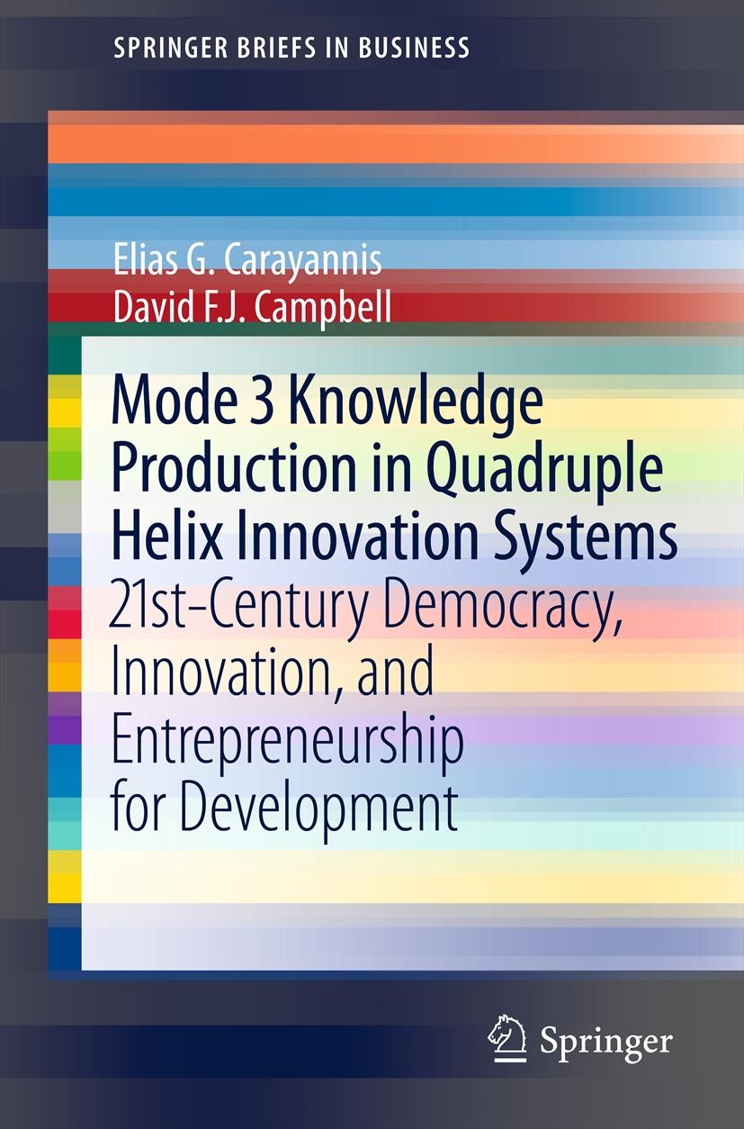 Titlebook: Mode 3 Knowledge Production in Quadruple Helix Innovation Systems; 21st-Century Democra Elias G. Carayannis,David F.J. Campbell Book 2012 E Titlebook: Mode 3 Knowledge Production in Quadruple Helix Innovation Systems; 21st-Century Democra Elias G. Carayannis,David F.J. Campbell Book 2012 E
