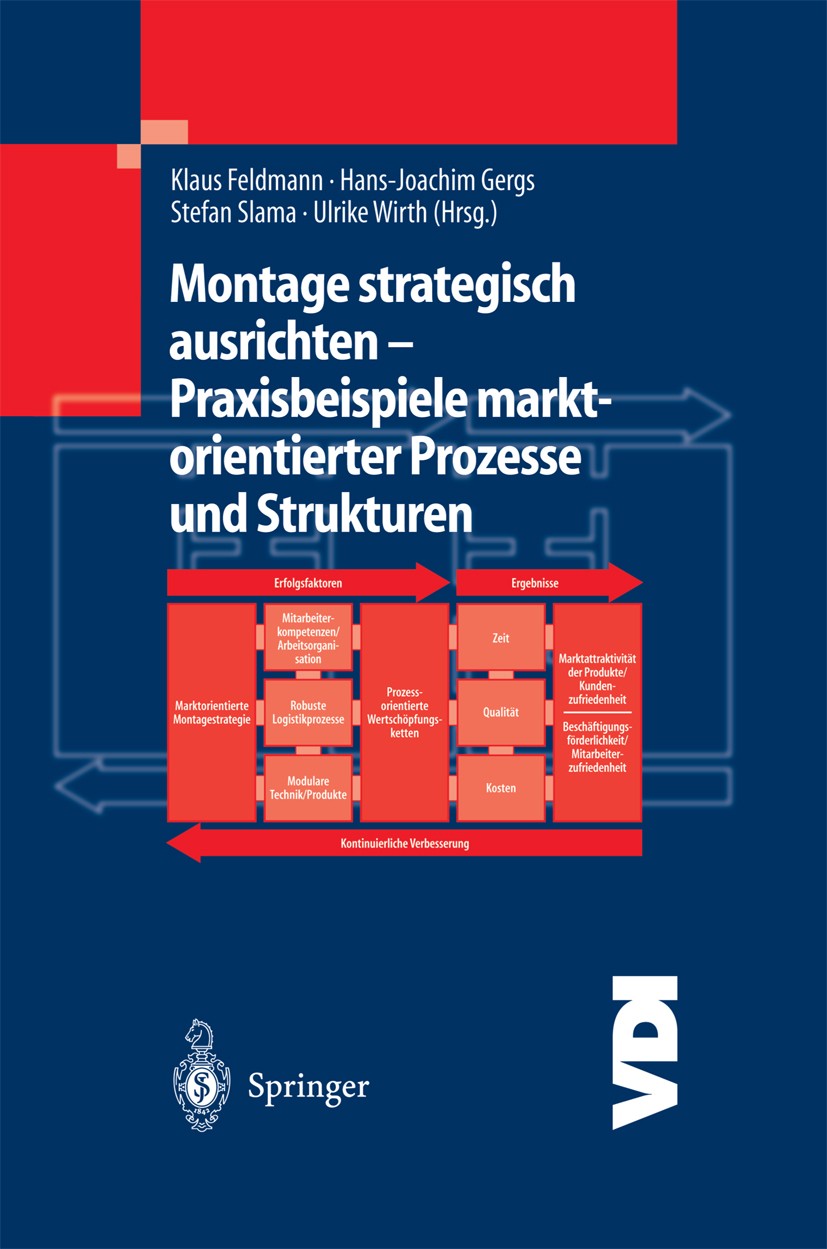 Titlebook: Montage strategisch ausrichten — Praxisbeispiele marktorientierter Prozesse und Strukturen; Klaus Feldmann,Stefan Slama,Ulrike Wirth Book Titlebook: Montage strategisch ausrichten — Praxisbeispiele marktorientierter Prozesse und Strukturen; Klaus Feldmann,Stefan Slama,Ulrike Wirth Book
