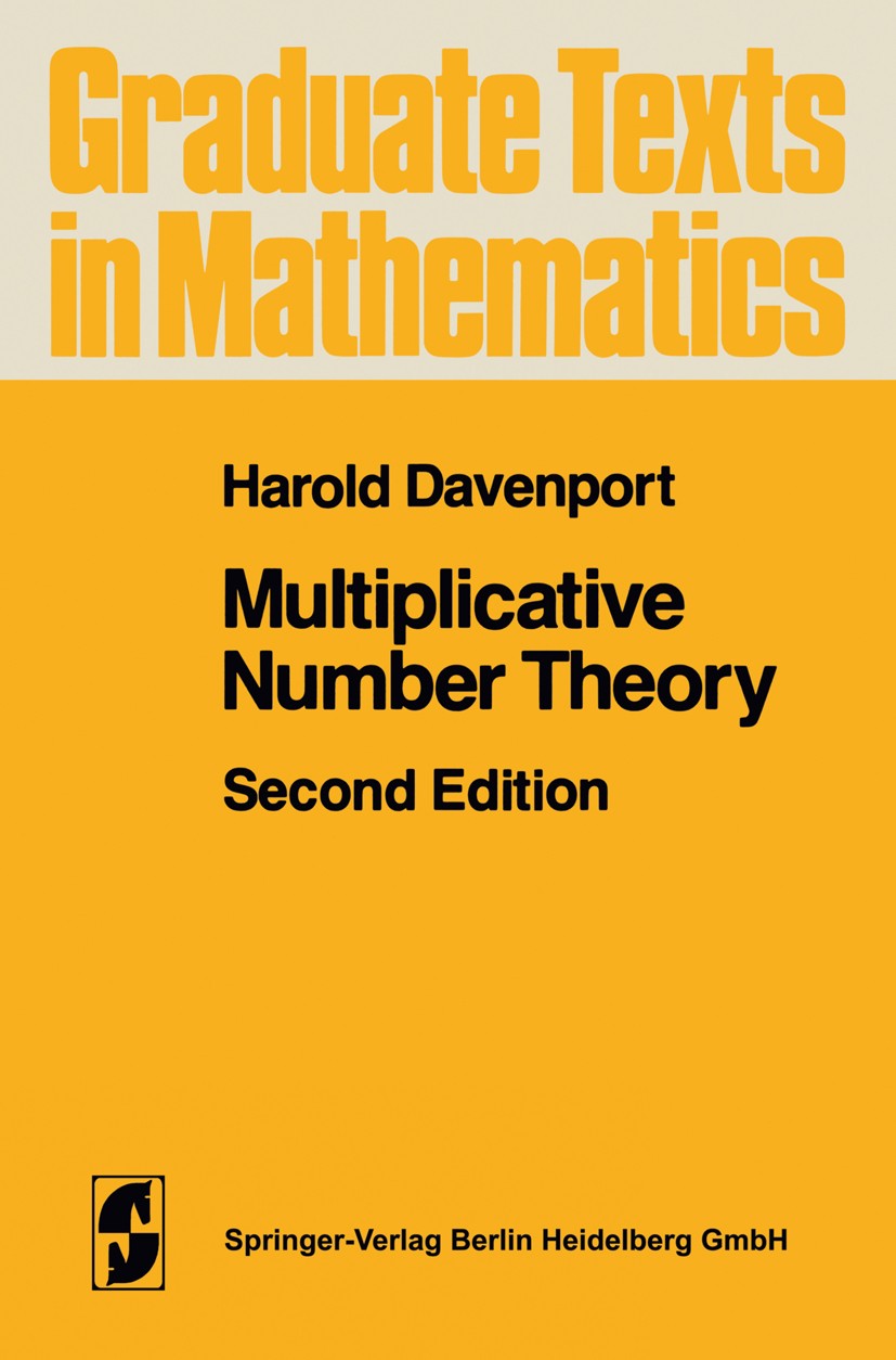 Titlebook: Multiplicative Number Theory; Harold Davenport Textbook 19802nd edition Ann Davenport 1980 Microsoft Access.Multiplikative Zahlentheorie.P Titlebook: Multiplicative Number Theory; Harold Davenport Textbook 19802nd edition Ann Davenport 1980 Microsoft Access.Multiplikative Zahlentheorie.P