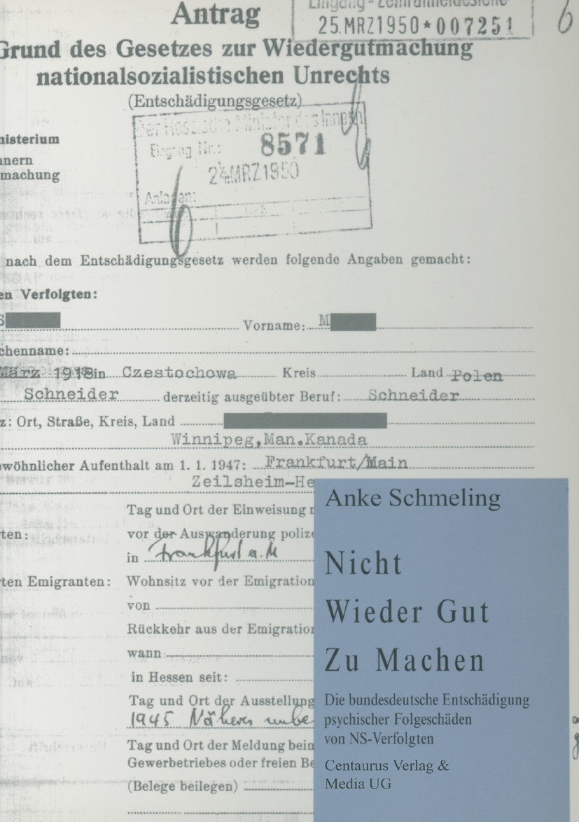 Titlebook: Nicht - Wieder Gut - Zu machen; Die bundesdeutsche E Anke Schmeling Book 2000 Centaurus Verlag & Media UG 2000 Titlebook: Nicht - Wieder Gut - Zu machen; Die bundesdeutsche E Anke Schmeling Book 2000 Centaurus Verlag & Media UG 2000
