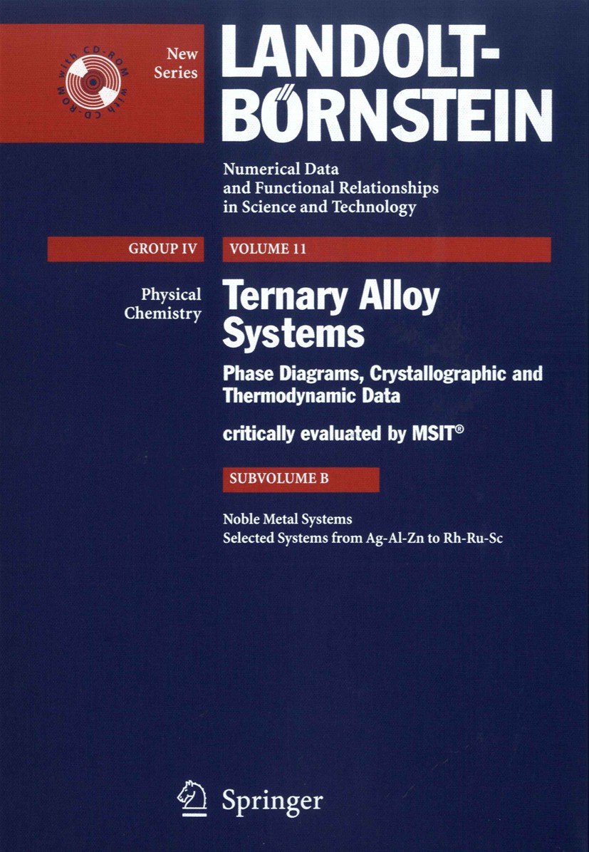Titlebook: Noble Metal Systems. Selected Systems from Ag-Al-Zn to Rh-Ru-Sc; G. Effenberg,S. Ilyenko Book 20061st edition Springer-Verlag Berlin Heide Titlebook: Noble Metal Systems. Selected Systems from Ag-Al-Zn to Rh-Ru-Sc; G. Effenberg,S. Ilyenko Book 20061st edition Springer-Verlag Berlin Heide