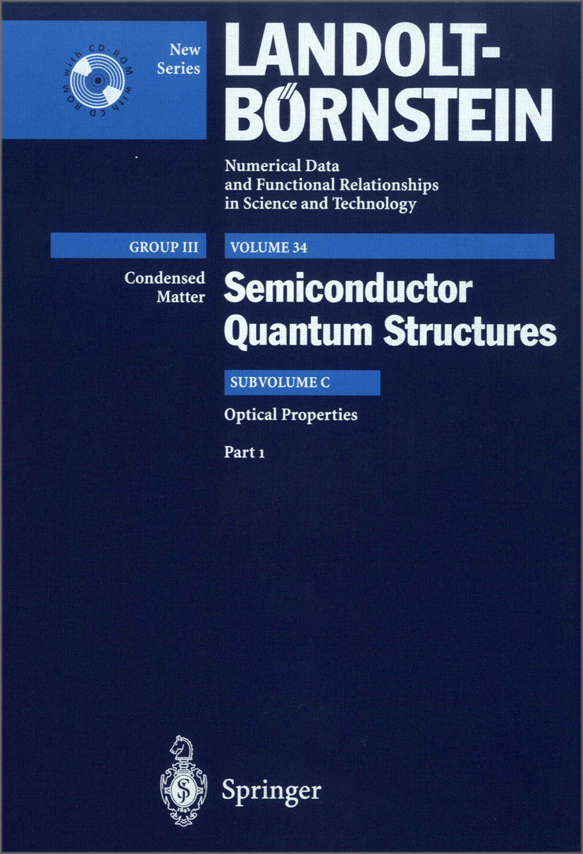 Titlebook: Optical Properties 1; C. Klingshirn Book 2001Latest edition Springer-Verlag Berlin Heidelberg 2001 Doping.Semiconductor.Semiconductors.mic Titlebook: Optical Properties 1; C. Klingshirn Book 2001Latest edition Springer-Verlag Berlin Heidelberg 2001 Doping.Semiconductor.Semiconductors.mic