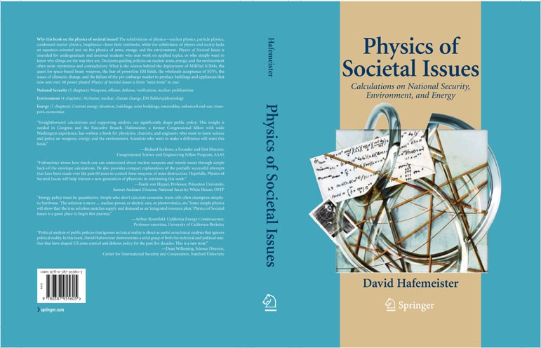 Titlebook: Physics of Societal Issues; Calculations on Nati David Hafemeister Textbook 20071st edition Springer-Verlag New York 2007 Radio.Symbol.Tran Titlebook: Physics of Societal Issues; Calculations on Nati David Hafemeister Textbook 20071st edition Springer-Verlag New York 2007 Radio.Symbol.Tran