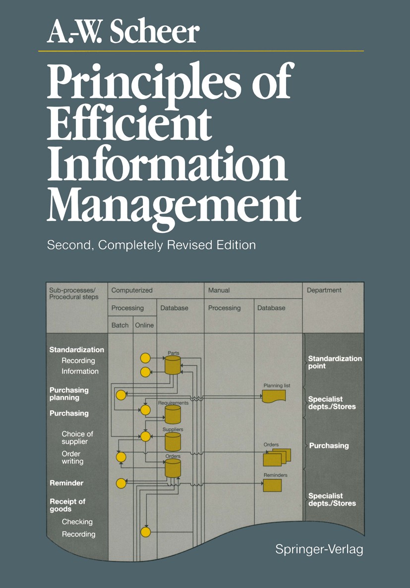 Titlebook: Principles of Efficient Information Management; August-Wilhelm Scheer Book 19912nd edition Springer-Verlag Berlin Heidelberg 1991 Automati Titlebook: Principles of Efficient Information Management; August-Wilhelm Scheer Book 19912nd edition Springer-Verlag Berlin Heidelberg 1991 Automati