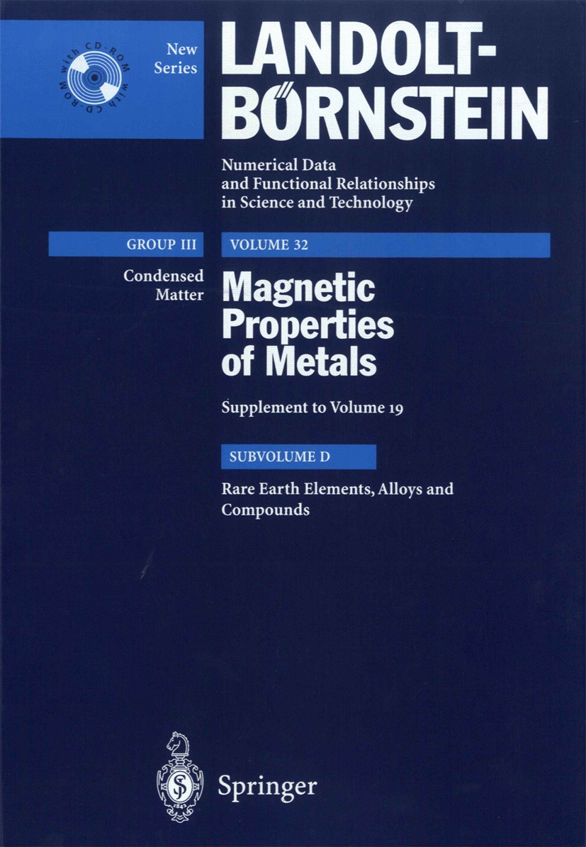 Titlebook: Rare Earth Elements, Alloys and Compounds; H.P.J. Wijn Book 2004Latest edition Springer-Verlag Berlin Heidelberg 2004 4d elements.5d eleme Titlebook: Rare Earth Elements, Alloys and Compounds; H.P.J. Wijn Book 2004Latest edition Springer-Verlag Berlin Heidelberg 2004 4d elements.5d eleme