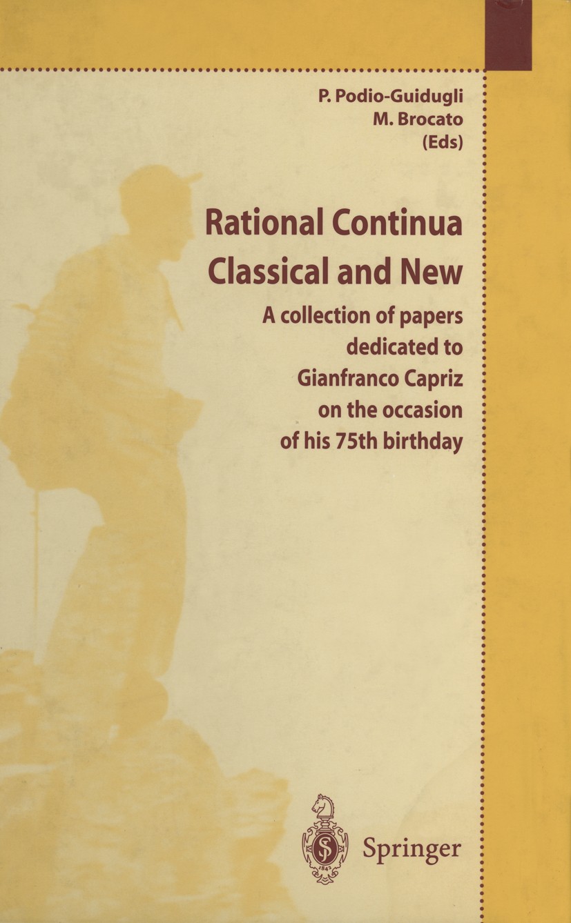 Titlebook: Rational Continua, Classical and New; A collection of pape P. Podio-Guidugli,M. Brocato Book 2003 Springer-Verlag Italia, Milano 2003 Conti Titlebook: Rational Continua, Classical and New; A collection of pape P. Podio-Guidugli,M. Brocato Book 2003 Springer-Verlag Italia, Milano 2003 Conti