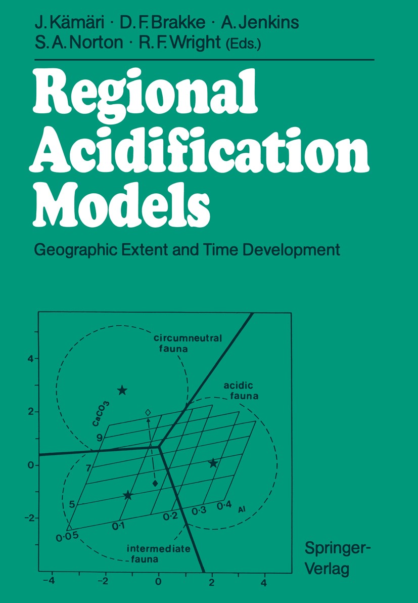 Titlebook: Regional Acidification Models; Geographic Extent an Juha Kämäri,David F. Brakke,Richard F. Wright Conference proceedings 1989 Springer-Verl Titlebook: Regional Acidification Models; Geographic Extent an Juha Kämäri,David F. Brakke,Richard F. Wright Conference proceedings 1989 Springer-Verl