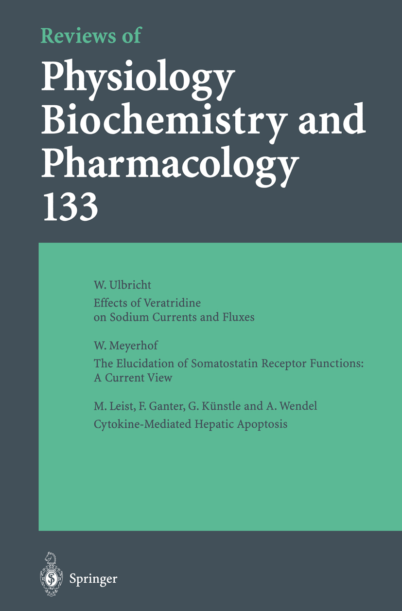 Titlebook: Reviews of Physiology, Biochemistry and Pharmacology; M. P. Blaustein,R. Greger,E. Habermann Book 1998 The Editor(s) (if applicable) and T Titlebook: Reviews of Physiology, Biochemistry and Pharmacology; M. P. Blaustein,R. Greger,E. Habermann Book 1998 The Editor(s) (if applicable) and T
