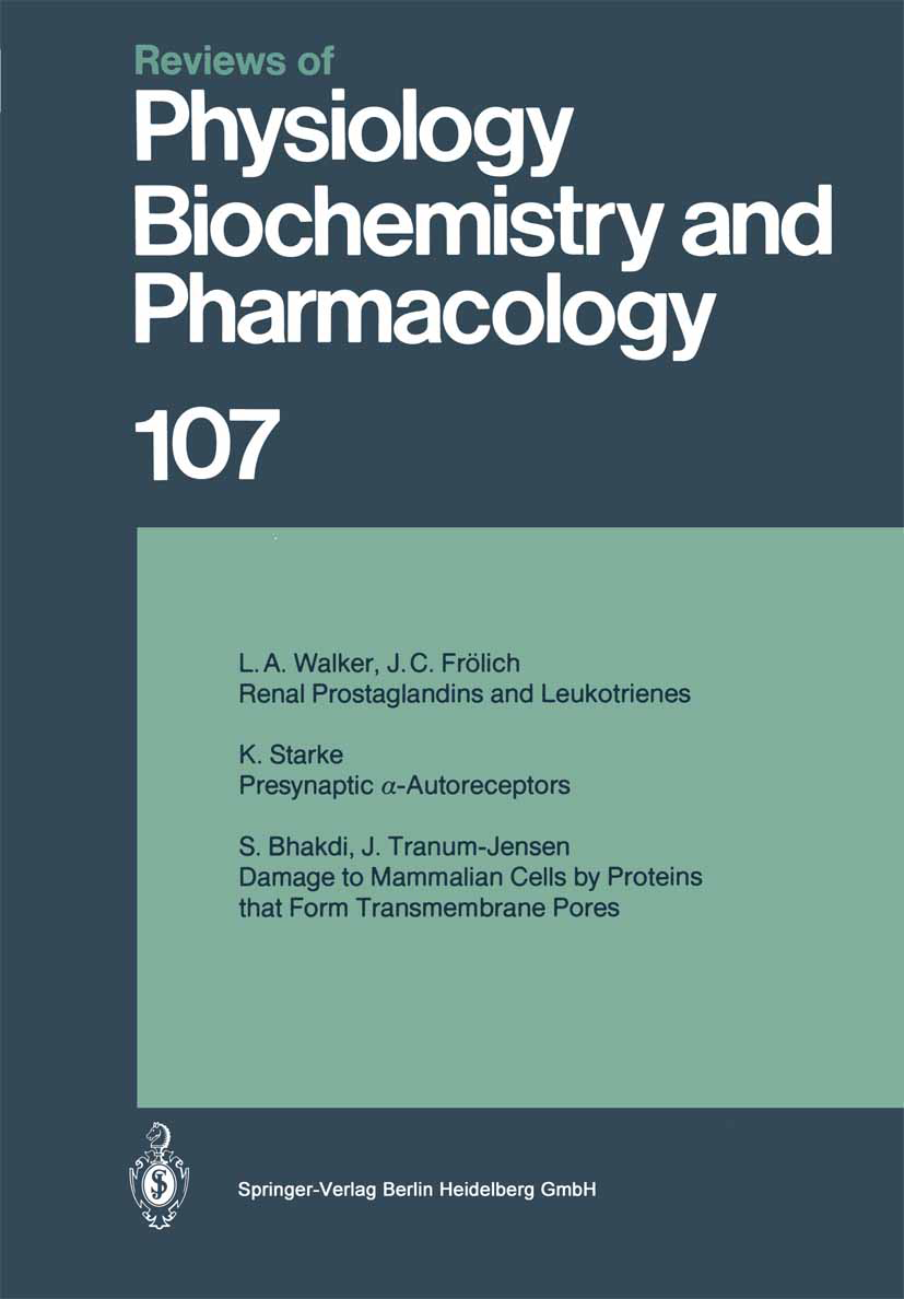 Titlebook: Reviews of Physiology, Biochemistry and Pharmacology; P. F. Baker,H. Grunicke,K. J. Ullrich Book 1987 The Editor(s) (if applicable) and Th Titlebook: Reviews of Physiology, Biochemistry and Pharmacology; P. F. Baker,H. Grunicke,K. J. Ullrich Book 1987 The Editor(s) (if applicable) and Th
