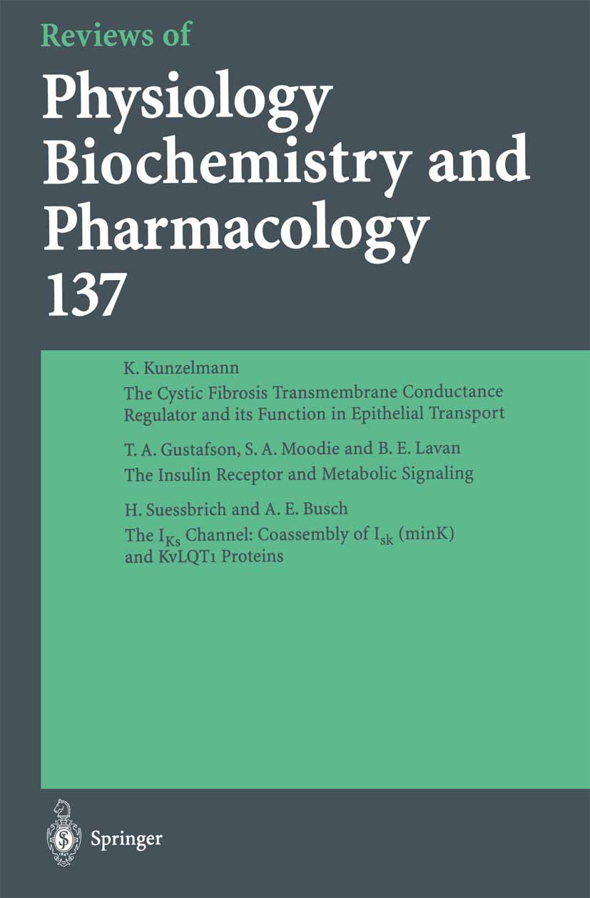 Titlebook: Reviews of Physiology, Biochemistry and Pharmacology; M. P. Blaustein,R. Greger,M. Schweiger Book 1999 The Editor(s) (if applicable) and T Titlebook: Reviews of Physiology, Biochemistry and Pharmacology; M. P. Blaustein,R. Greger,M. Schweiger Book 1999 The Editor(s) (if applicable) and T