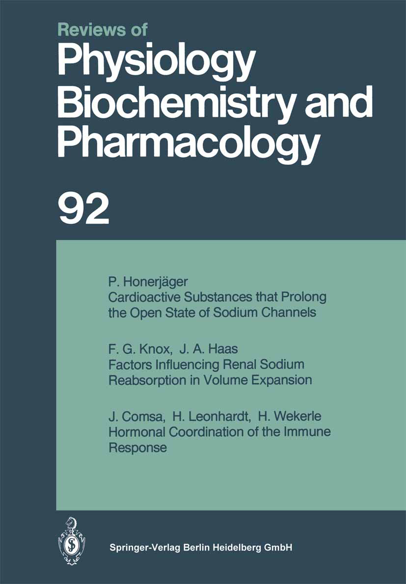 Titlebook: Reviews of Physiology, Biochemistry and Pharmacology; Volume: 92 R. H. Adrian,H. zur Hausen,A. Weber Book 1982Latest edition Springer-Verla Titlebook: Reviews of Physiology, Biochemistry and Pharmacology; Volume: 92 R. H. Adrian,H. zur Hausen,A. Weber Book 1982Latest edition Springer-Verla