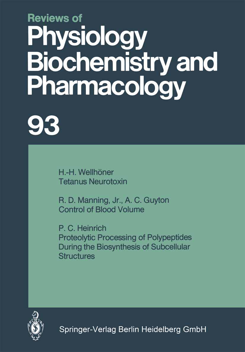 Titlebook: Reviews of Physiology, Biochemistry and Pharmacology; Volume: 93 R. H. Adrian,H. zur Hausen,A. Weber Book 1982Latest edition Springer-Verla Titlebook: Reviews of Physiology, Biochemistry and Pharmacology; Volume: 93 R. H. Adrian,H. zur Hausen,A. Weber Book 1982Latest edition Springer-Verla