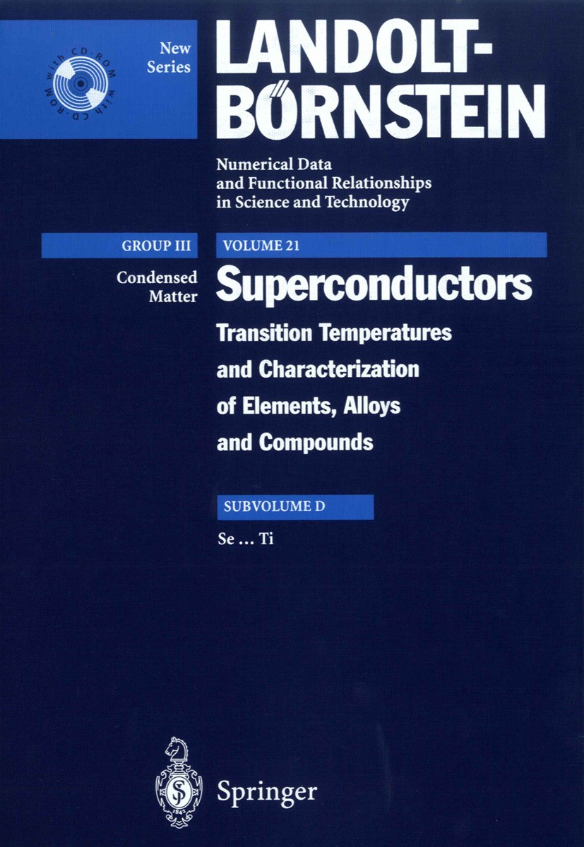 Titlebook: Se ... Ti; R. Flükiger,W. Klose Book 1998Latest edition Springer-Verlag Berlin Heidelberg 1998 base.crystal.crystallography.experiment.met Titlebook: Se ... Ti; R. Flükiger,W. Klose Book 1998Latest edition Springer-Verlag Berlin Heidelberg 1998 base.crystal.crystallography.experiment.met