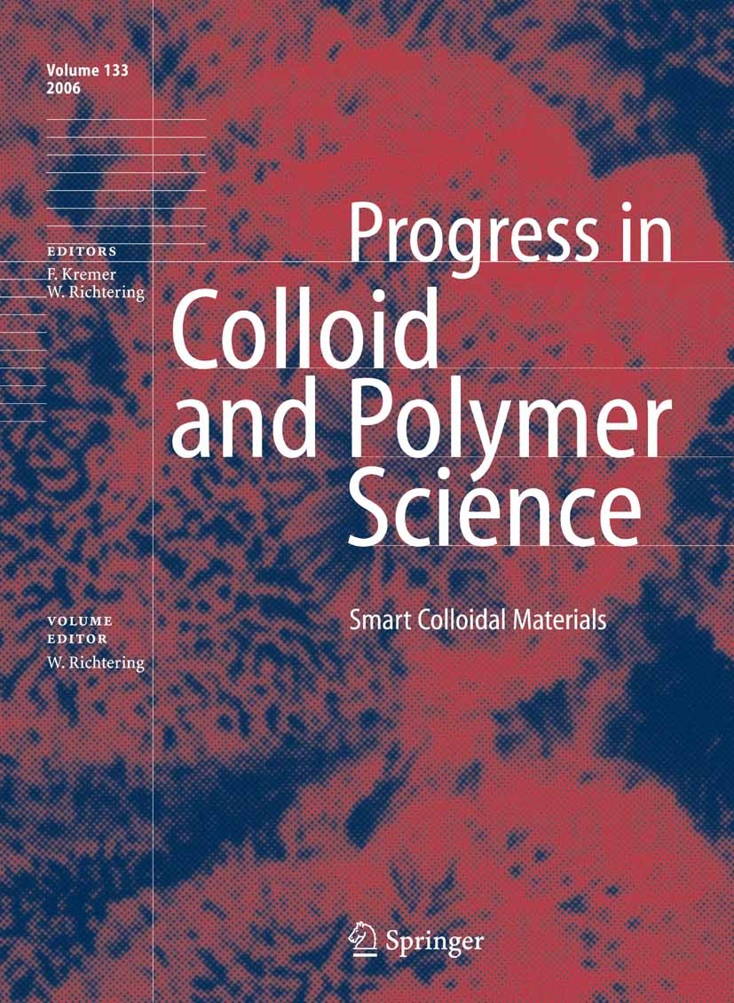 Titlebook: Smart Colloidal Materials; Walter Richtering Conference proceedings 2006 Springer-Verlag Berlin Heidelberg 2006 Adsorption.Base.Colloids.D Titlebook: Smart Colloidal Materials; Walter Richtering Conference proceedings 2006 Springer-Verlag Berlin Heidelberg 2006 Adsorption.Base.Colloids.D