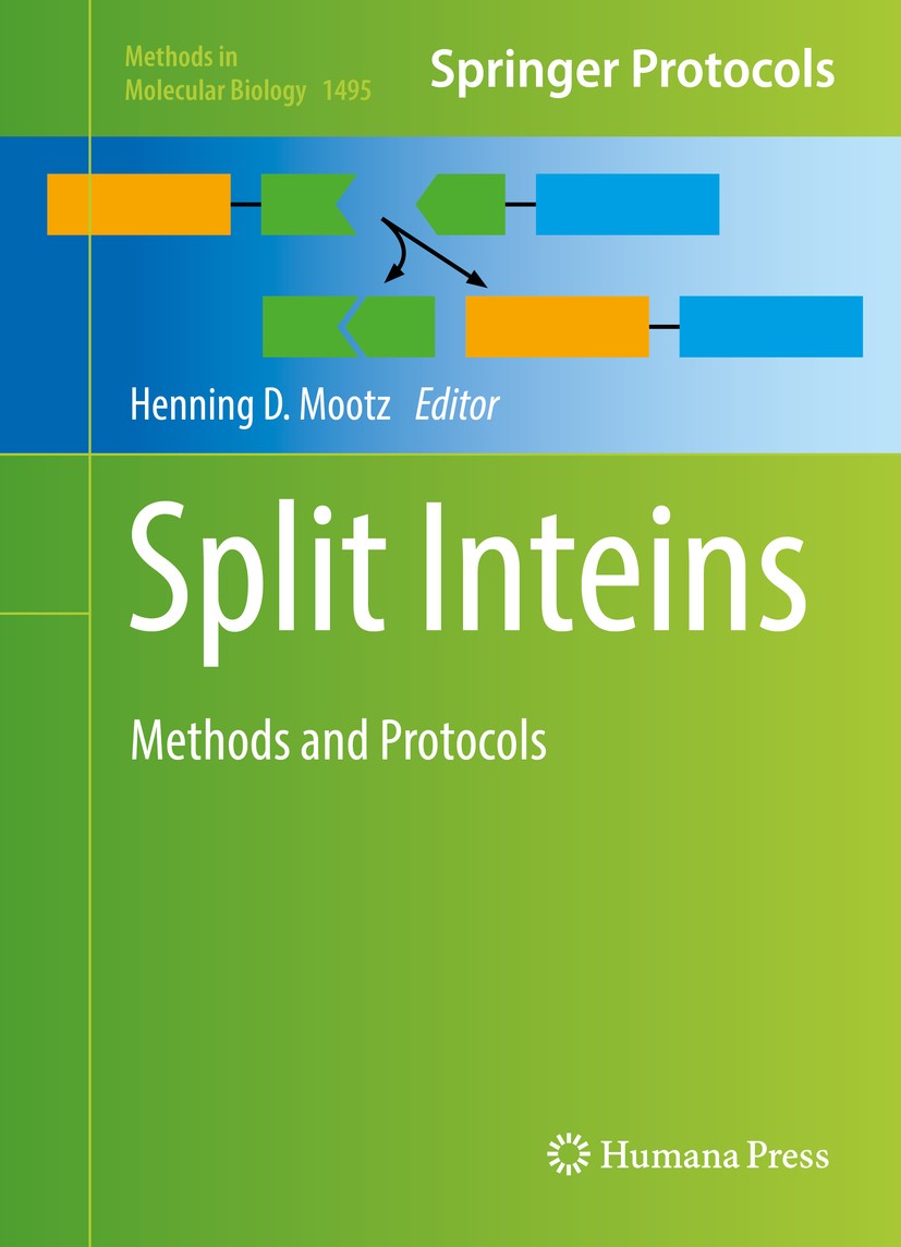 Titlebook: Split Inteins; Methods and Protocol Henning D. Mootz Book 2017 Springer Science+Business Media New York 2017 split-intein fusion proteins.m Titlebook: Split Inteins; Methods and Protocol Henning D. Mootz Book 2017 Springer Science+Business Media New York 2017 split-intein fusion proteins.m