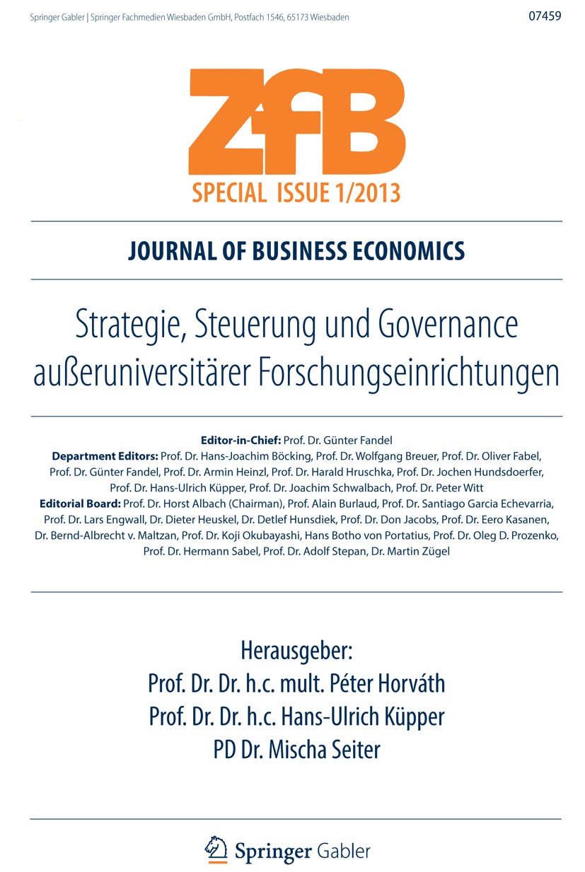 Titlebook: Strategie, Steuerung und Governance außeruniversitärer Forschungseinrichtungen; Péter Horváth,Hans-Ulrich Küpper,Mischa Seiter Book 2013 S Titlebook: Strategie, Steuerung und Governance außeruniversitärer Forschungseinrichtungen; Péter Horváth,Hans-Ulrich Küpper,Mischa Seiter Book 2013 S