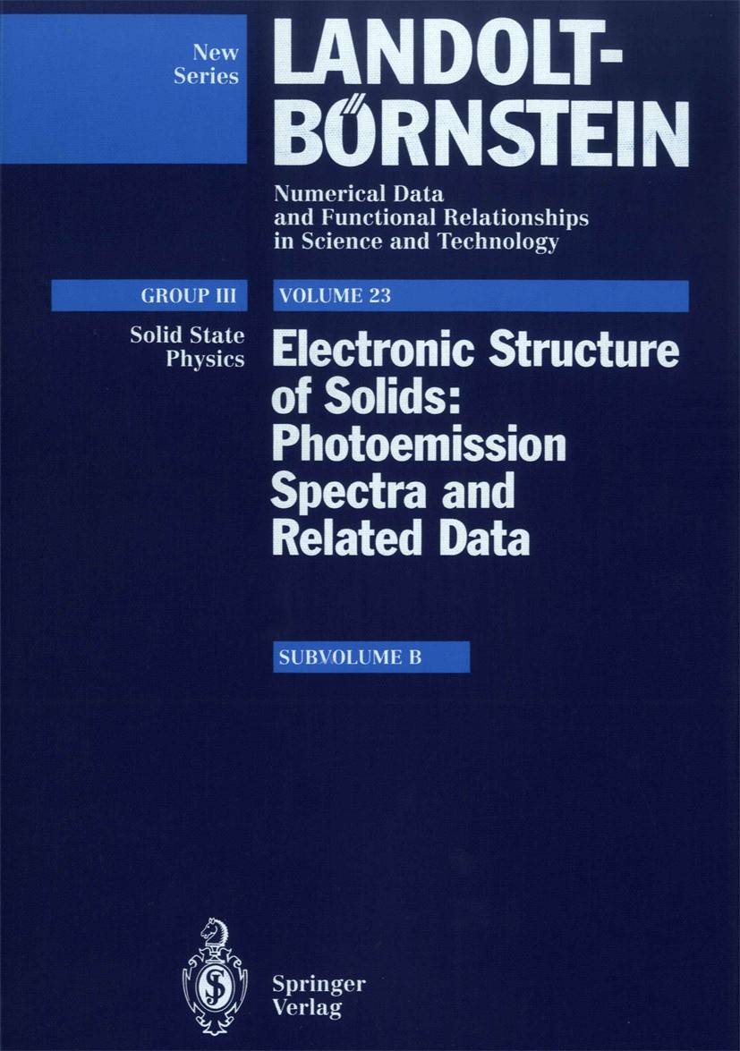Titlebook: Electronic Structure of Solids b; A. Goldmann Book 1994Latest edition Springer-Verlag Berlin Heidelberg 1994 band structure.electron.field Titlebook: Electronic Structure of Solids b; A. Goldmann Book 1994Latest edition Springer-Verlag Berlin Heidelberg 1994 band structure.electron.field