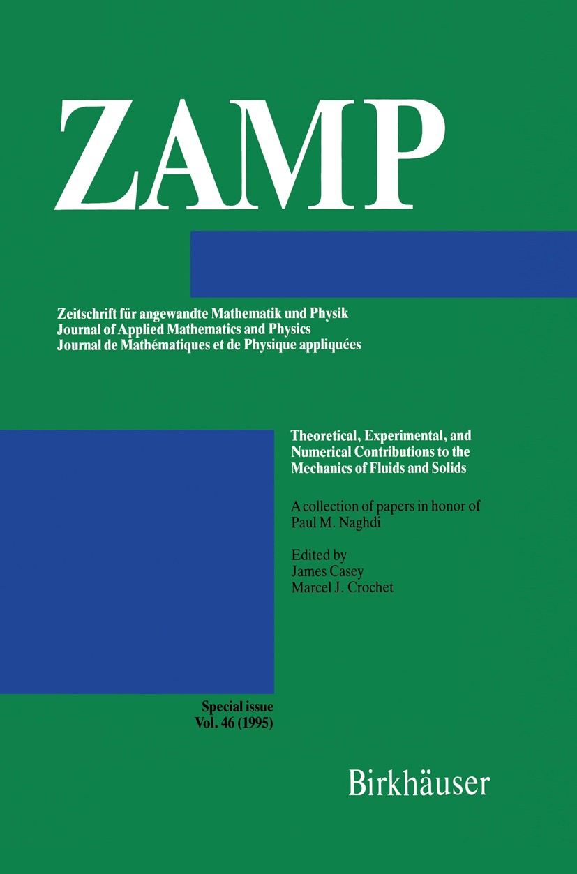Titlebook: Theoretical, Experimental, and Numerical Contributions to the Mechanics of Fluids and Solids; A collection of pape James Casey,Marcel J. Cr Titlebook: Theoretical, Experimental, and Numerical Contributions to the Mechanics of Fluids and Solids; A collection of pape James Casey,Marcel J. Cr